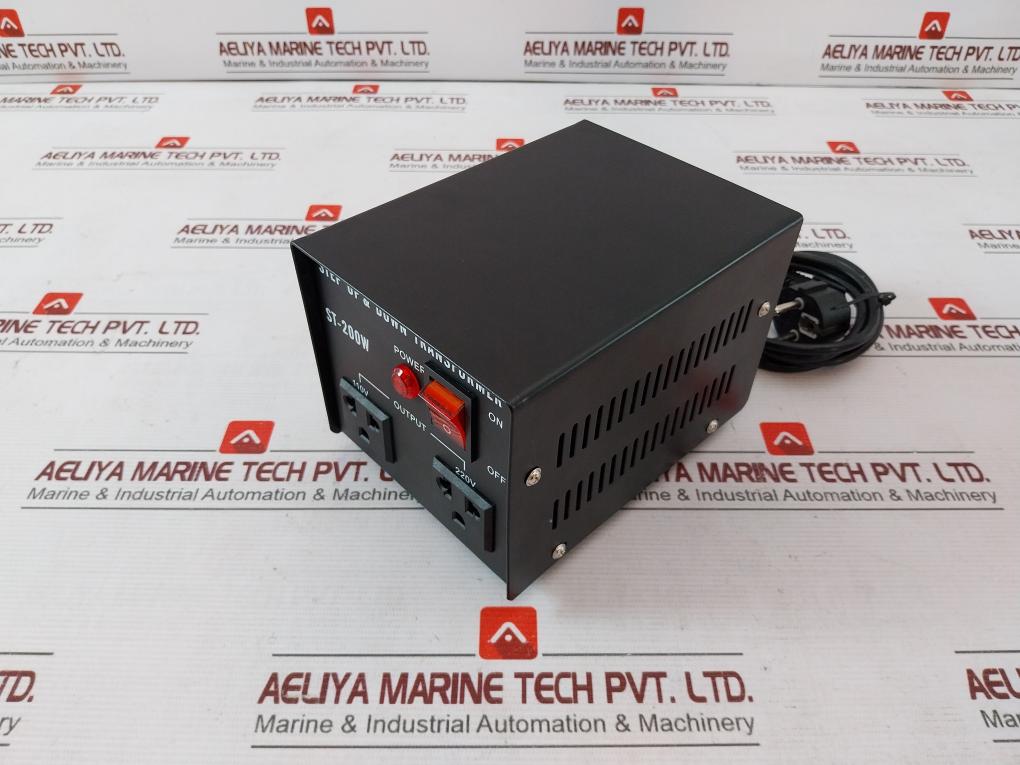 St-200W Converter Transformer Step Up/Down Heavy Duty 110V 220V Voltage Black