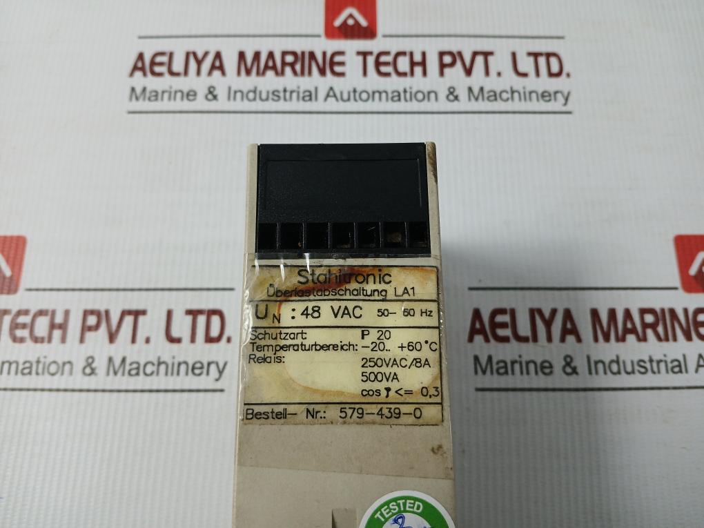 Stahl 48Vac 50-60Hz Overload Protection Control Relay La 1