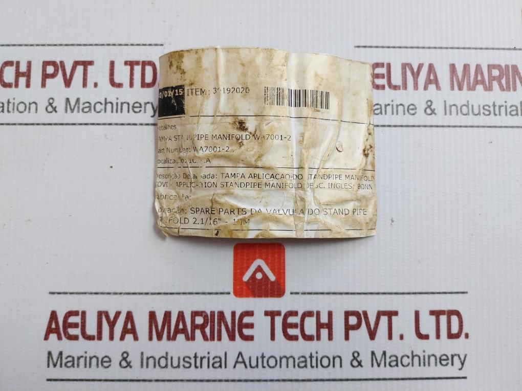 Standpipe Manifold Valve Application Cover Wa7001-2
