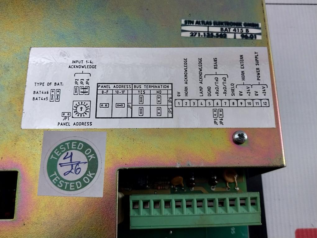 Stn Atlas Elektronik Operator Display Alarm Panel Bat +24V 415 B