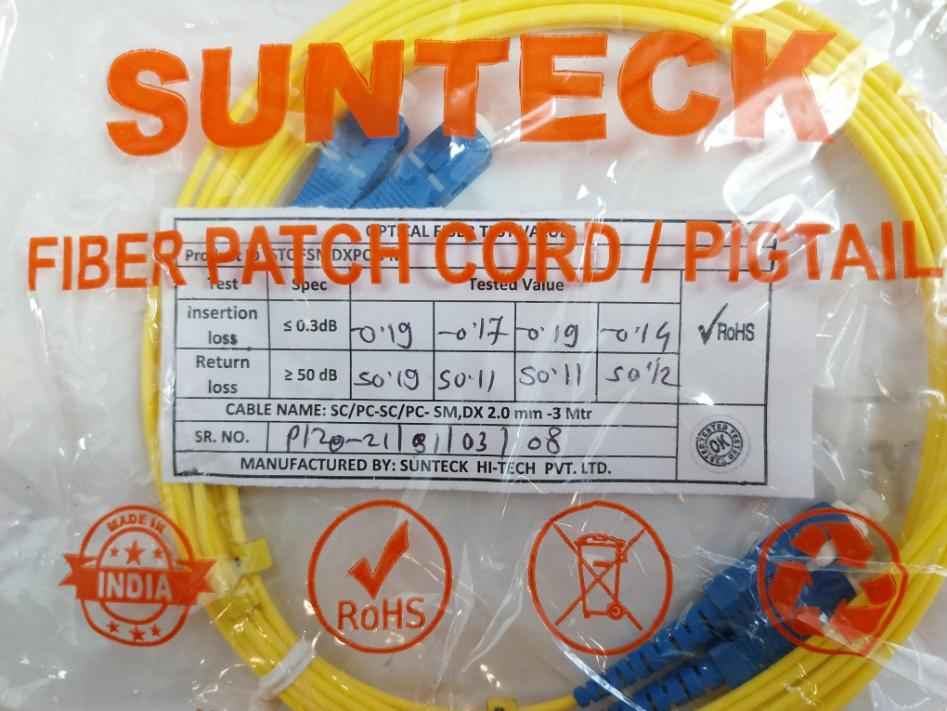 Stofsmdxpc 3M Sunteck Sc Pc Sc Pc Single Mode Fiber Patch Cord Set Duplex 9/125