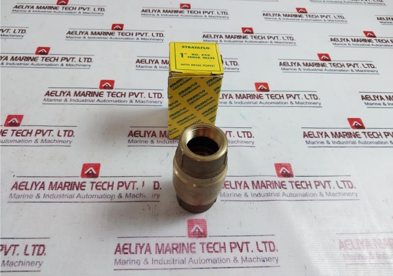 Strataflo 400 1" Fpt Check Valve W/ Spring Loaded Brass Body-s. Steel Seat, Cone