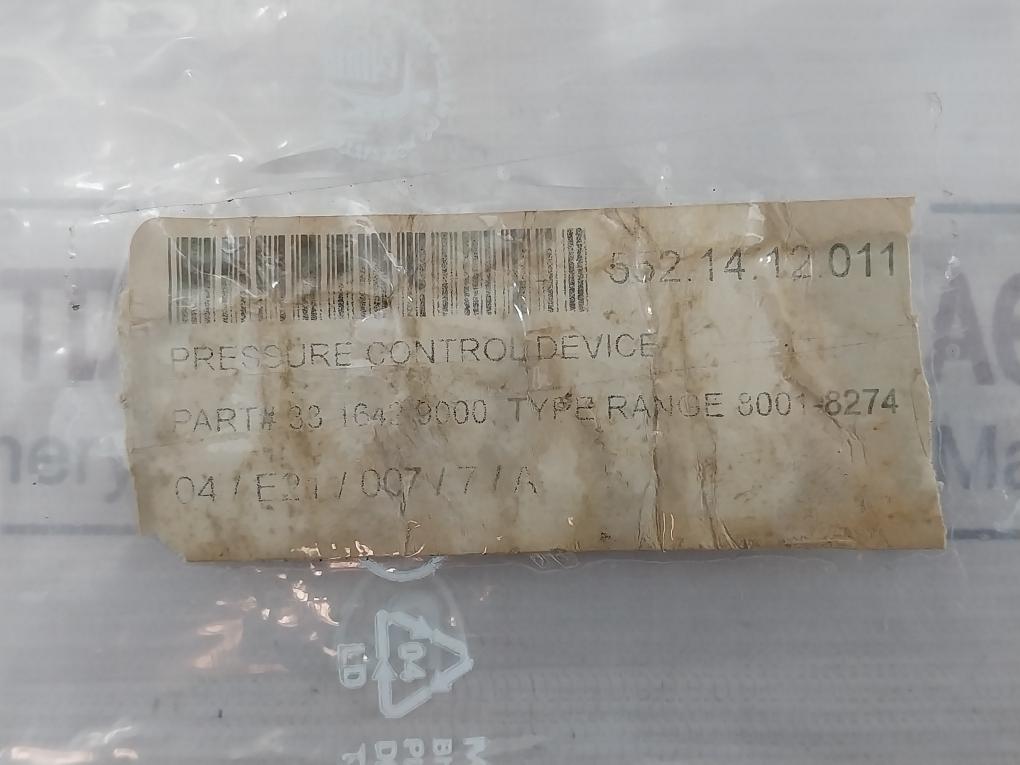 Suco 1.5E Pressure Control Device 8001-0274