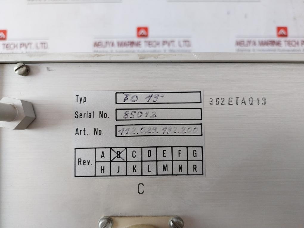 Sulzer 112.029.192.200 F0 19" Modular Electronic Control Rack System 11-33Vdc