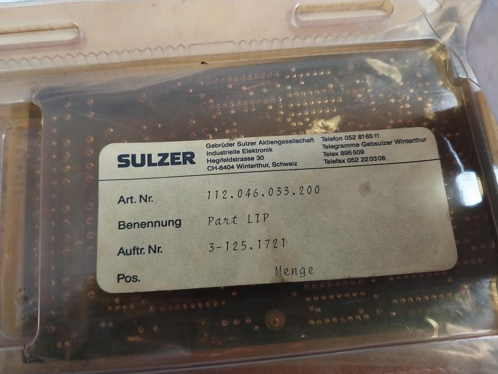 Sulzer 112.046.033.200 Pcb For Load Indicator Position Unit 857Etaq25 3202544