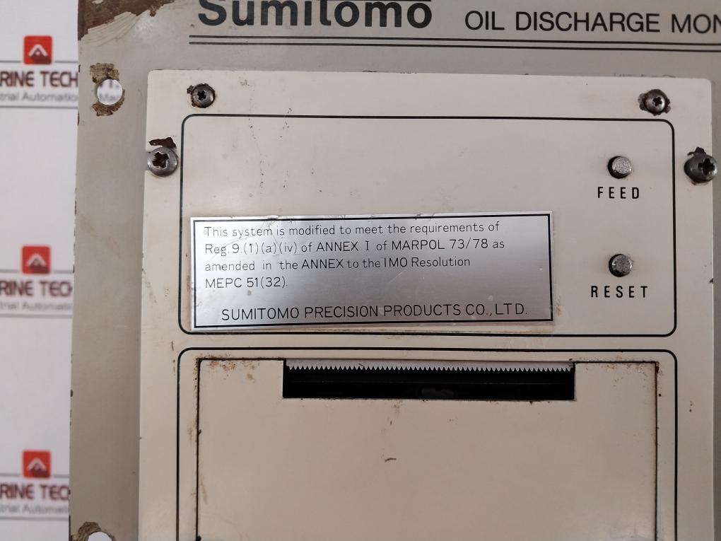 Sumitomo Precision Ccu Markv Oil Discharge Monitoring And Control System