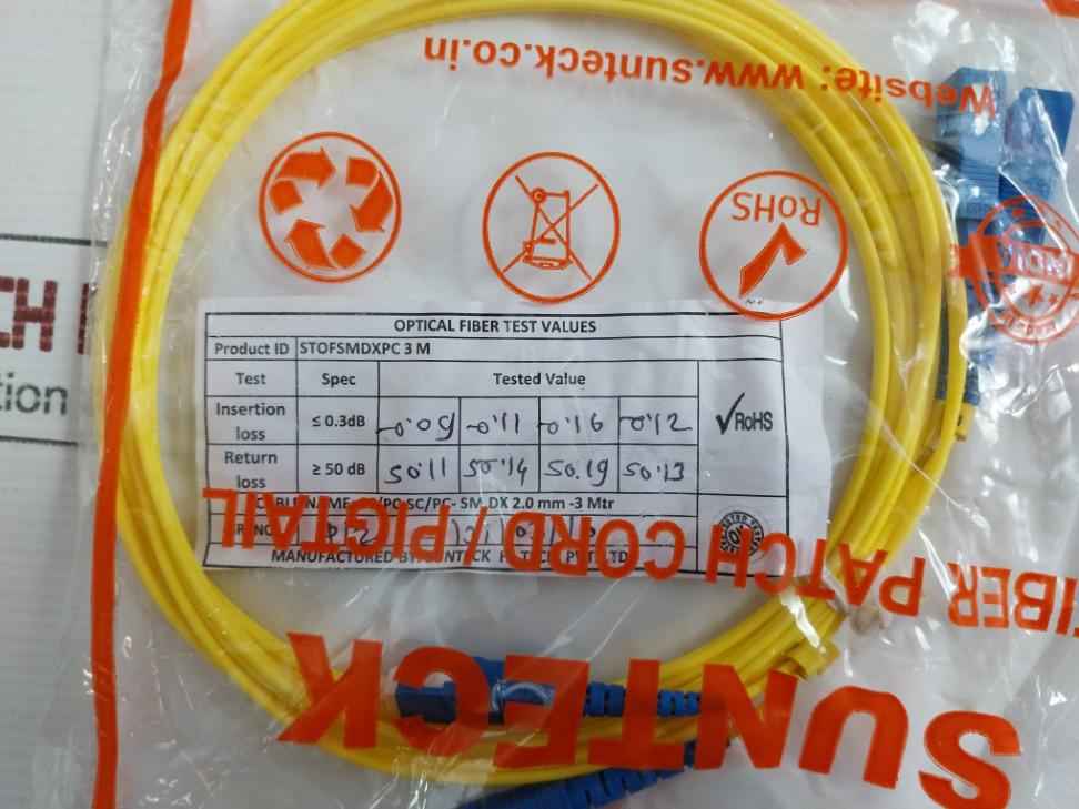 Sunteck Fiber Optic Cable Stofsmdxpc 3 M