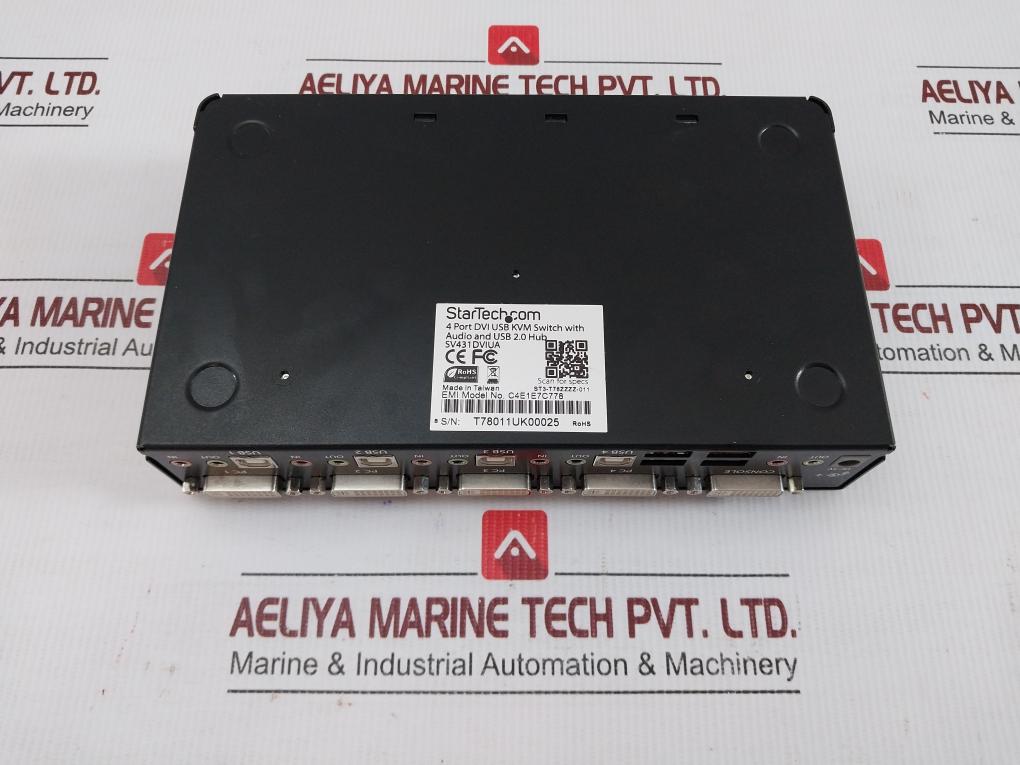 Sv431Dviua-4-port-Dvi-Usb-Kvm-Switch-With-Audio-&-Usb-2-0-Hub-Startech-208878-4