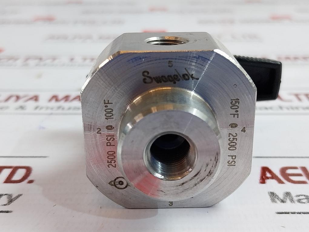Swagelok Ss-43Zf2 Ball Valve, 619556001, 2500 Psi, 100°F - 150°F, 2500 Psi