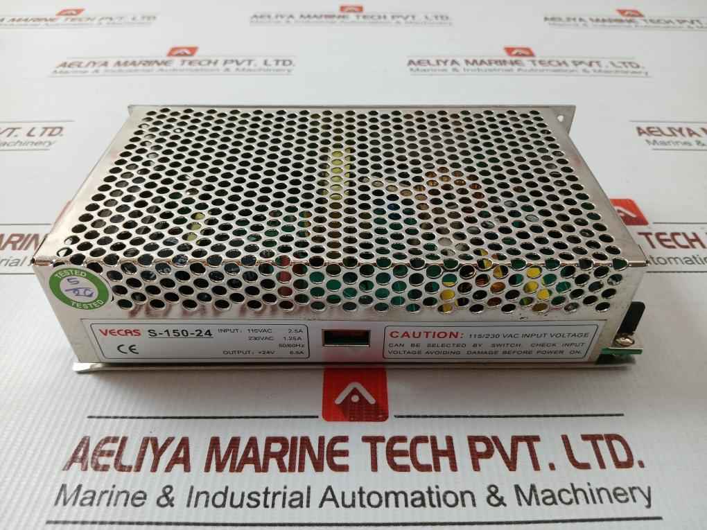 Switching Power Supply S-150-24 Vecas Output+24V 6.5A
