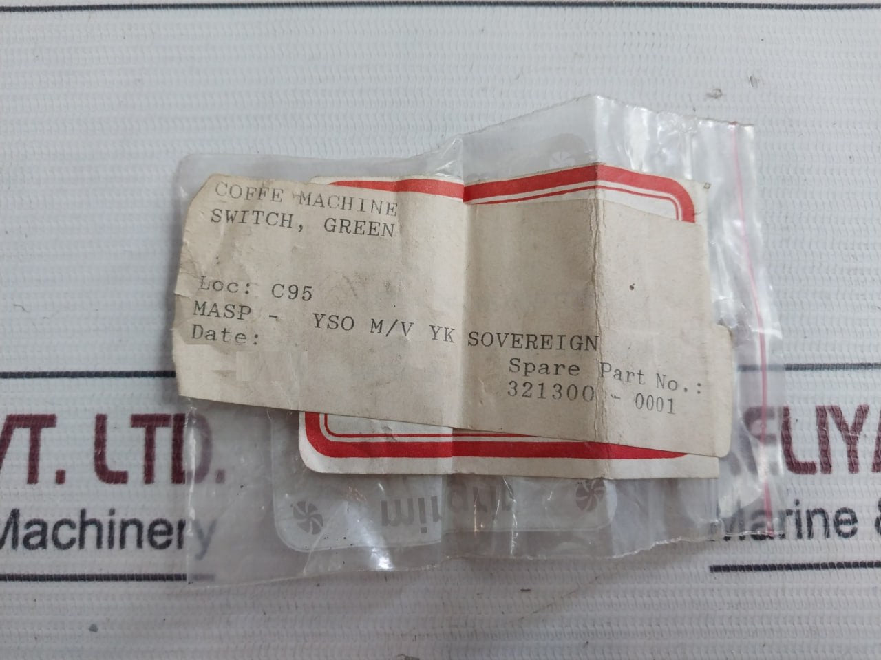 T 120 Coffee Machine Green Rocker Switch 321300-0001