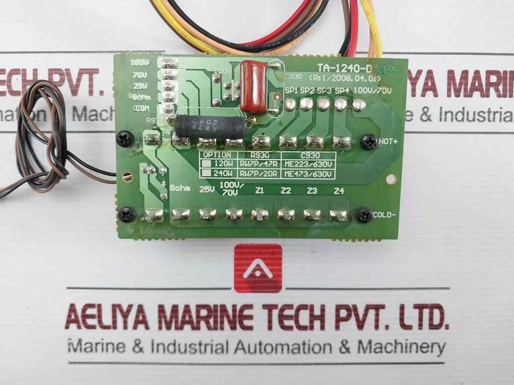 Ta-1240-d Terminal Block Pcb Board 240W