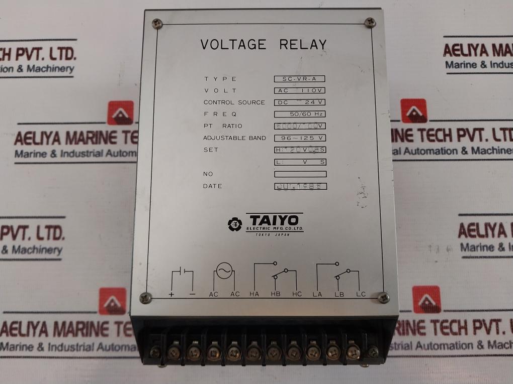 Taiyo Electric Sc-vr-a Voltage Relay Ac110V 50/60Hz