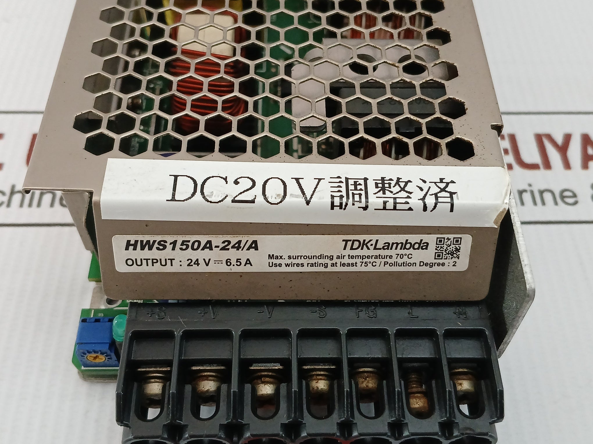Tdk-lambda Enclosed Power Supply Input-100-240Vac/2.0A/50-60Hz Part No Hws150A-24/A