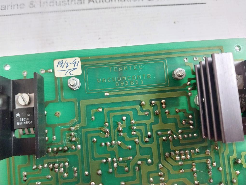 Teamtec 890801 Incinerator Vacuum Control Board Used