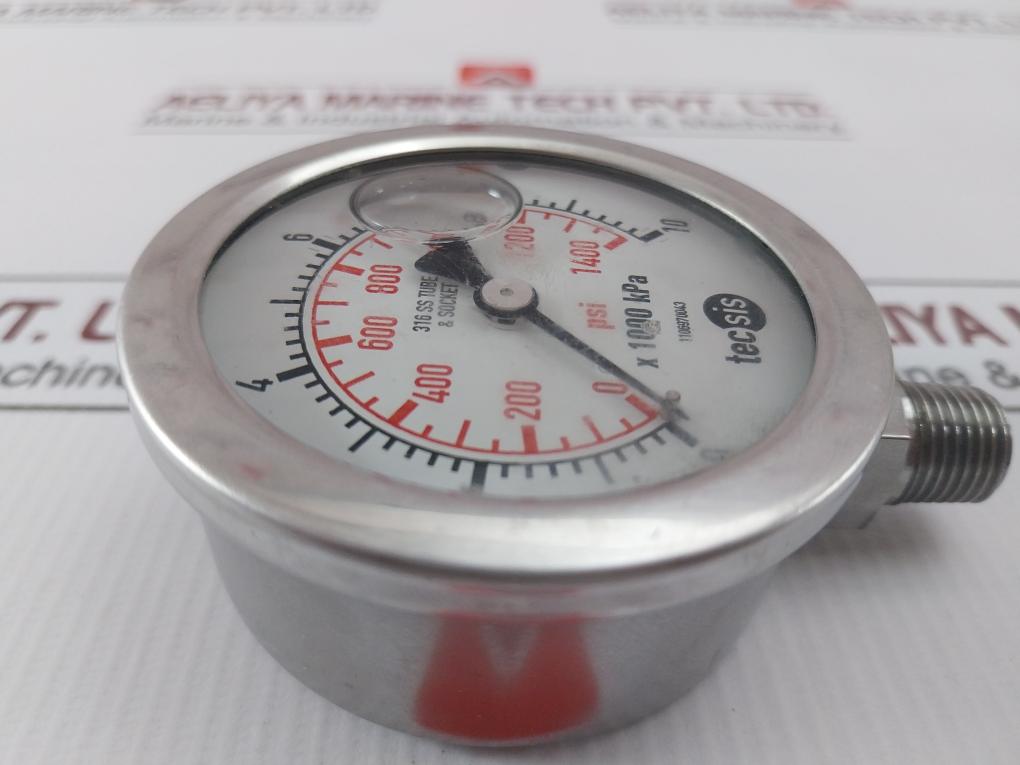 Tec Sis 1106970043 Pressure Gauge 0-1400 Psi