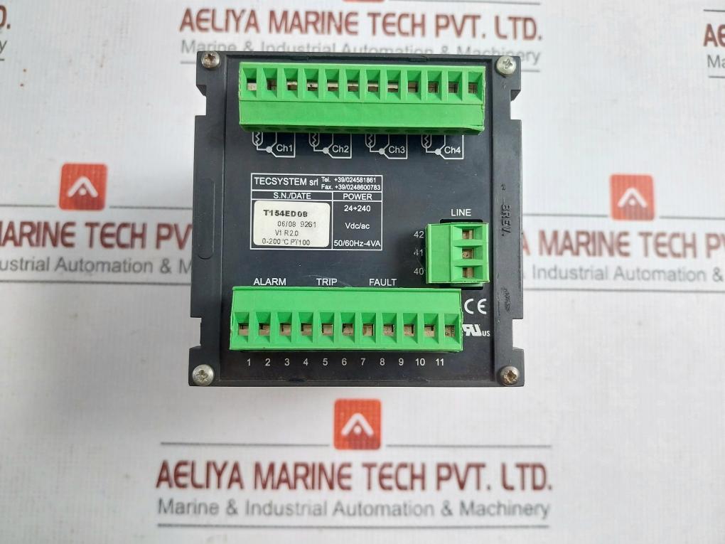 Tecsystem Protection Relay T154Ed08 24+240 Vdc/Ac 50/60Hz-4Va