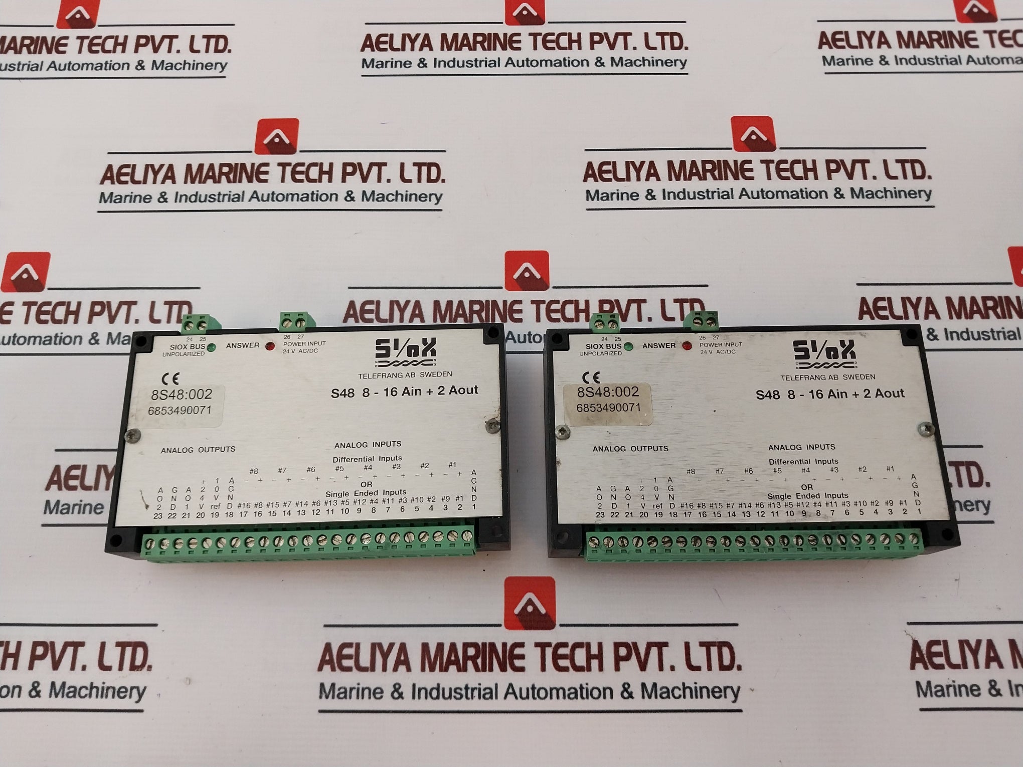 Telefrang S48 8-16 Ain + 2 Aout Analog Input/Output Module 24V Ac/Dc