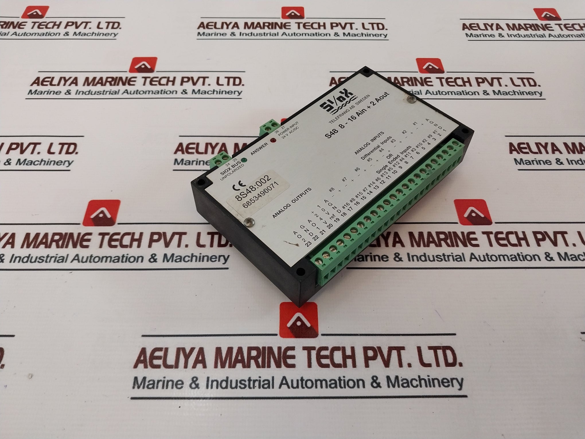 Telefrang S48 8-16 Ain + 2 Aout Analog Input/Output Module 24V Ac/Dc