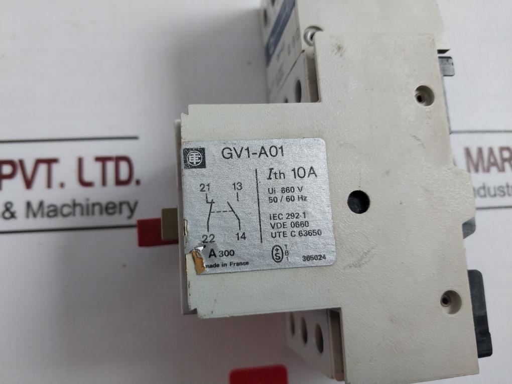 Telemecanique Gv1-m14 Motor Circuit Breaker 300V Max