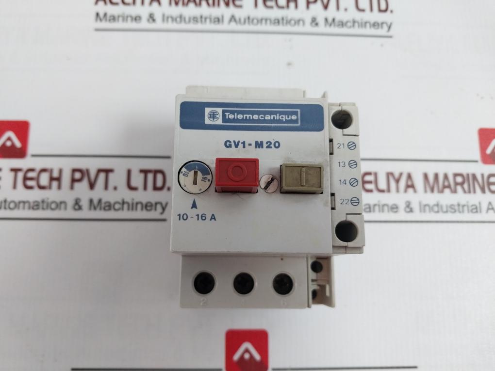 Telemecanique Gv1-m20 Din Rail Mount Circuit Breaker 300V Max
