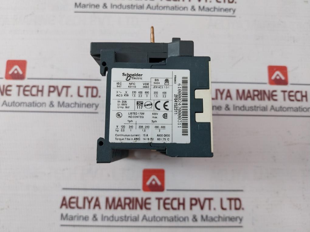 Telemecanique Lc1K0610B7 Square D Contactor 50/60Hz 60/75C 2F04152311 Gv2-af01