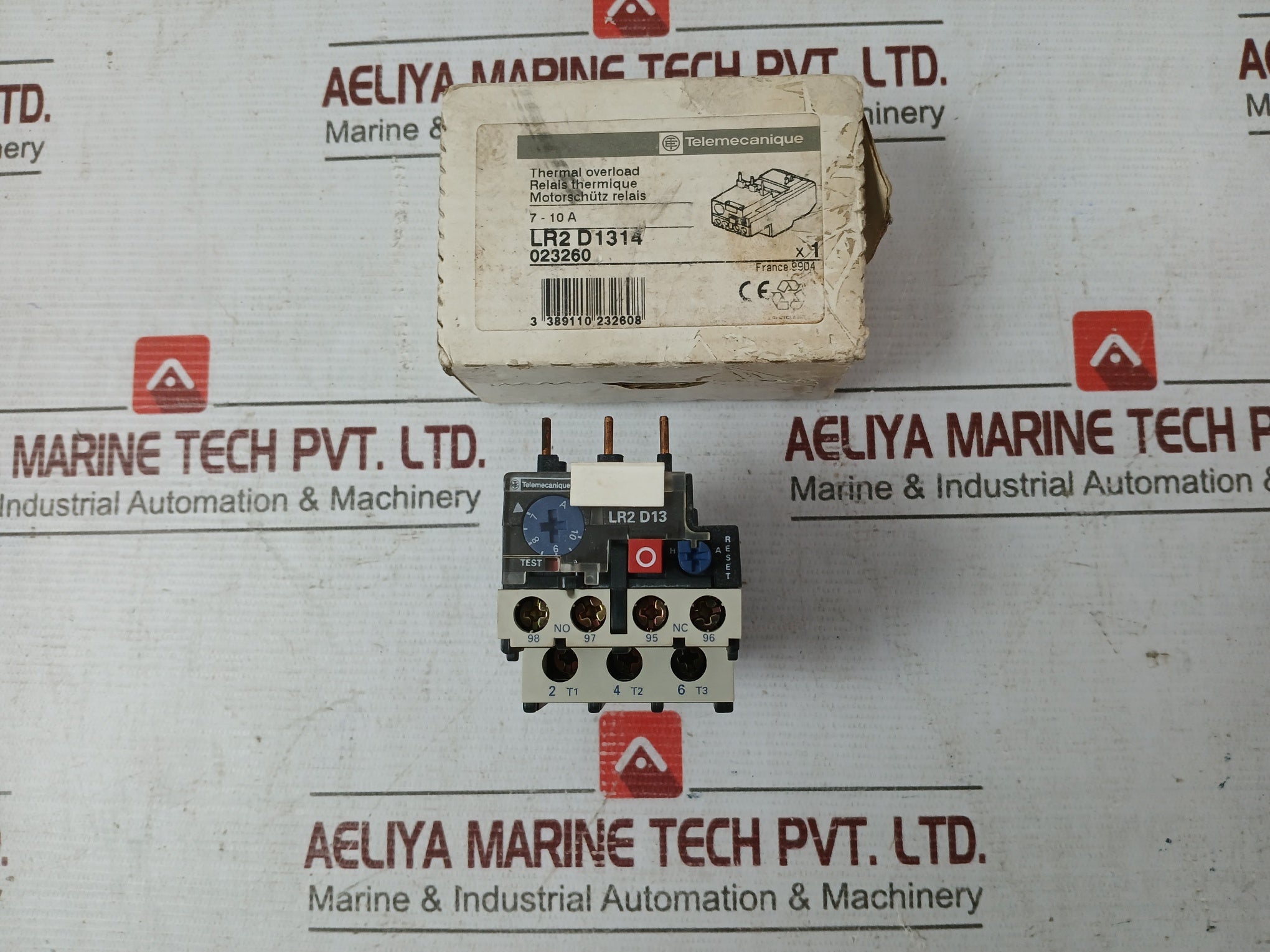 Telemecanique Lr2 D1314 Thermal Overload Relay 7-10 A 750V 5A