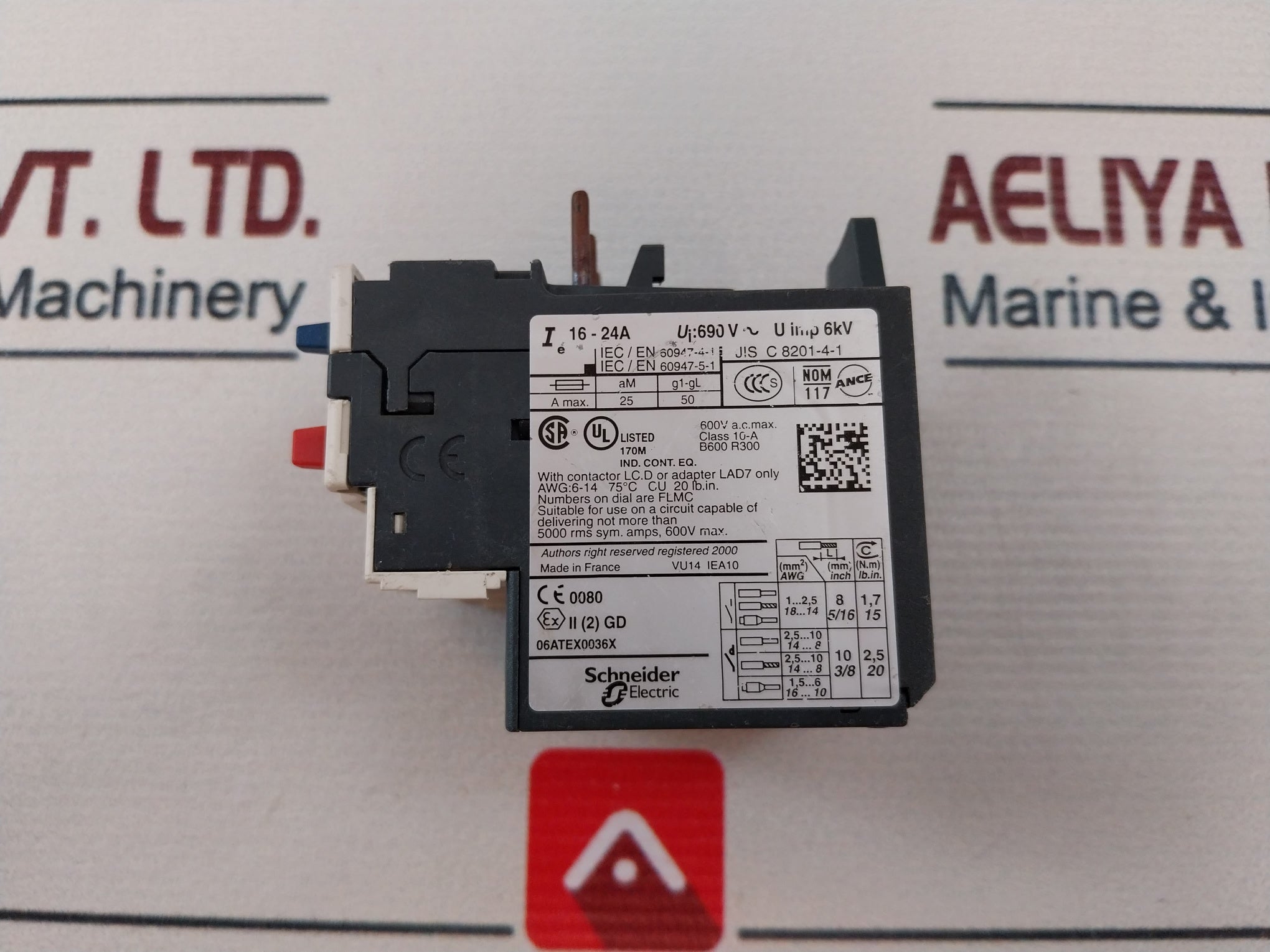 Telemecanique/Schneider Electric Lrd 22 Thermal Overload Relay 16-24A 690V