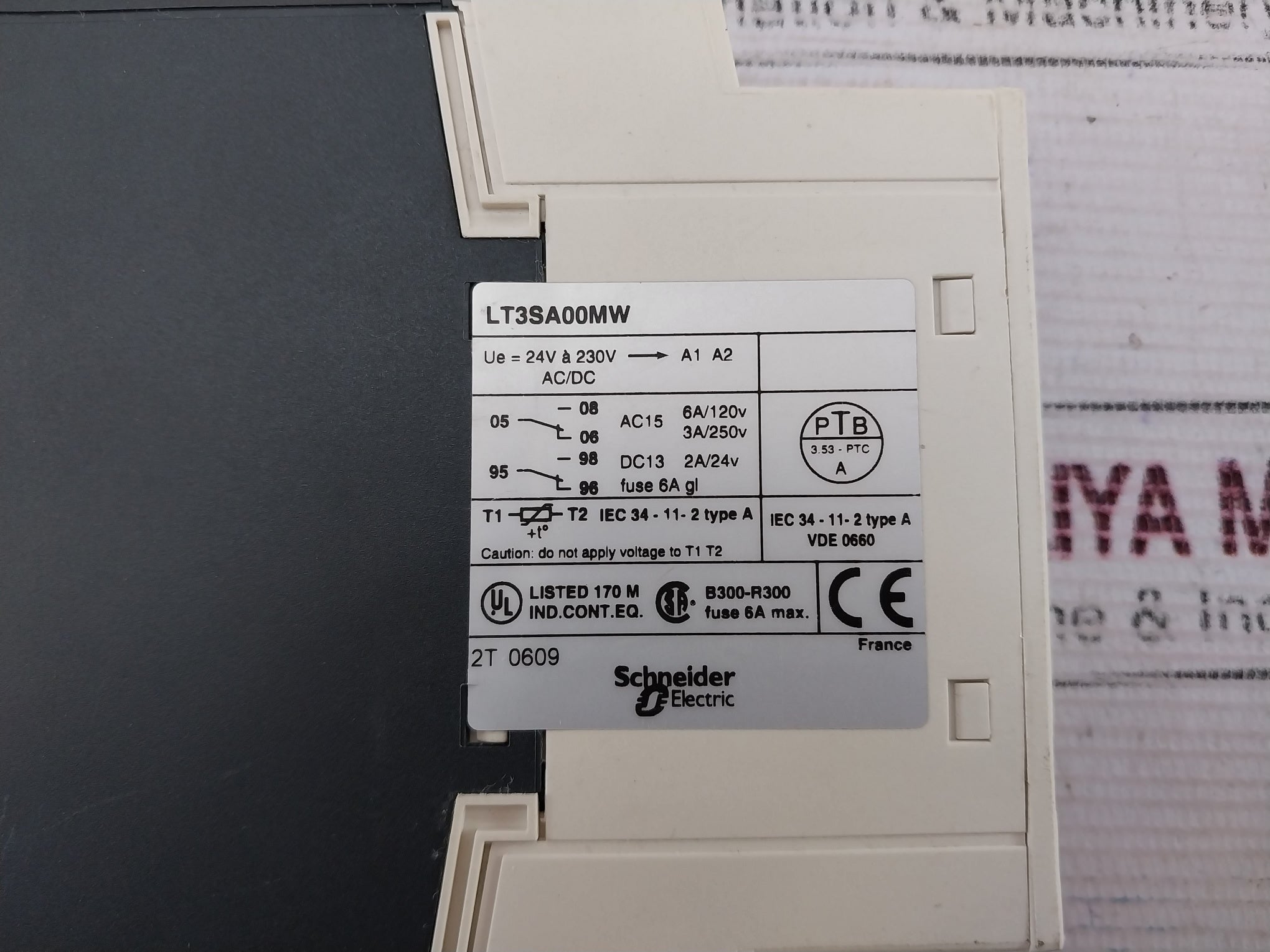 Telemecanique Lt3Sa00Mw Thermistor Protection Relay 2A/24V