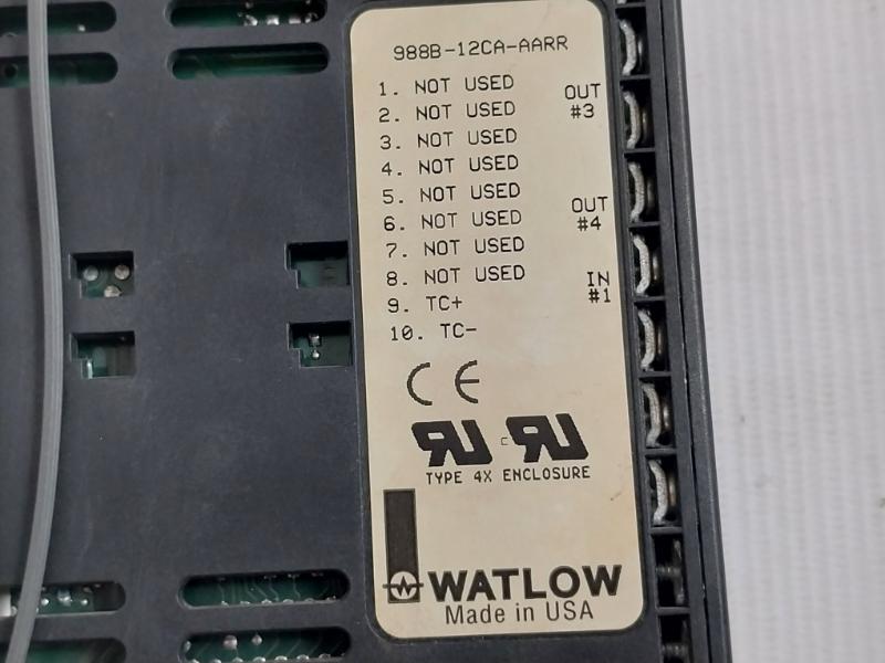 Temperature Controller 100-240 V- (Vac) 50/60Hz 16Va Max Watlow 988B-12Ca-aarr