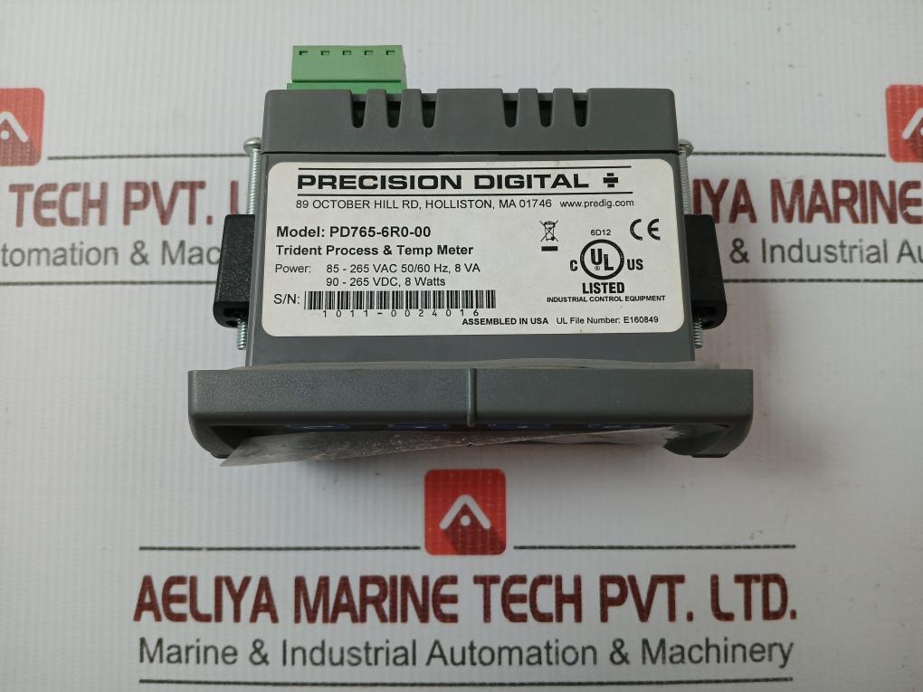 Temperature Digital Panel Meter Pd765-6R0-00 Precision Digital 50/60 Hz