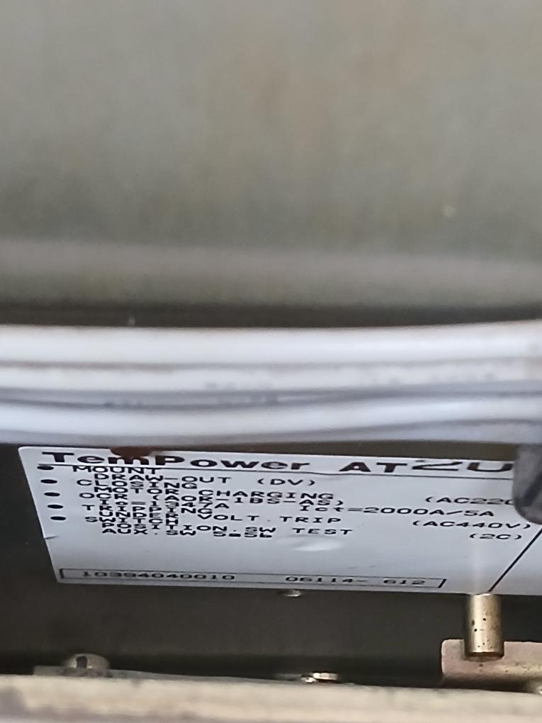 At20 Air Circuit Breaker 690V Ac 50/60 Hz 2000 A Terasaki Electric