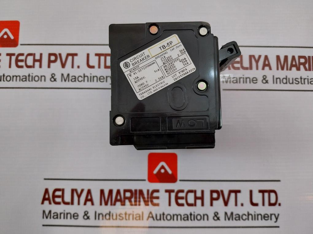 Terasaki Electric Tb-5P Circuit Breaker Ac460V 15A Ac265V 5Ka 2A0263Saa P22M