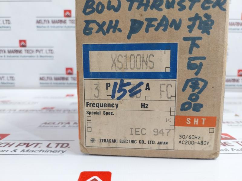 Terasaki Electric Xs100Ns 3 Pole Tembreak Circuit Breaker 15A Ac220V 50Ka
