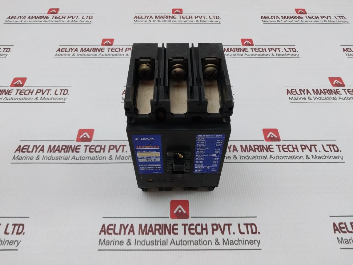 Terasaki Xh100Ns Circuit Breaker 3 Pole 660Vac 250Vdc Ysas0768-ai