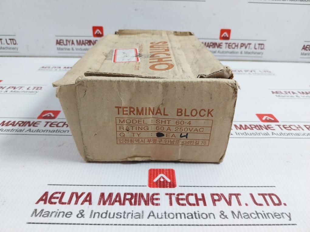Terminal Block 60 A 250Vac Sungho Sht-60-4