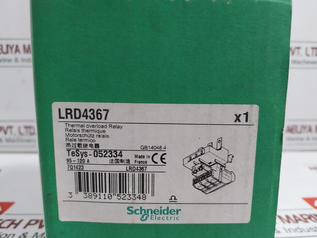 Tesys Thermal Overload Relay Lrd4367 Schneider Electric 95-120A 690V 50/60 Hz