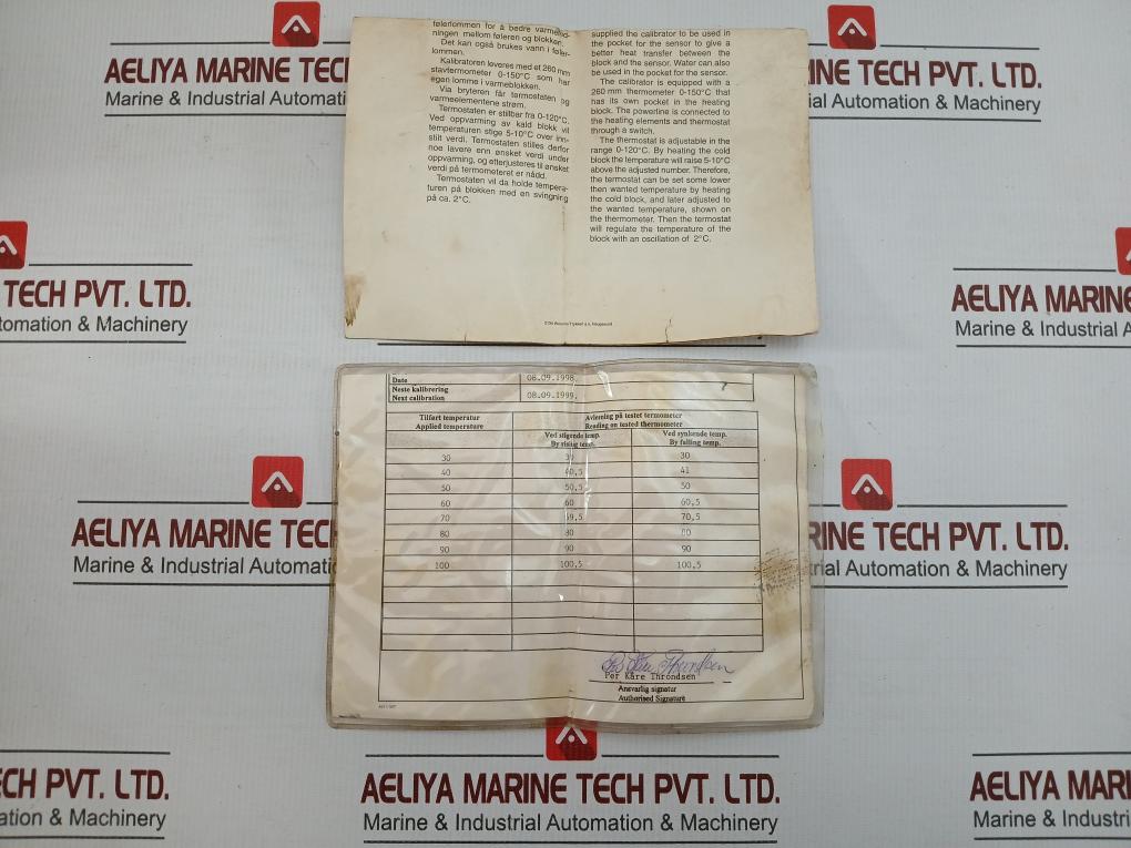 Tet3.1677 Portable Temperature Calibrator 220 Vac 50/60Hz Matre Maskin