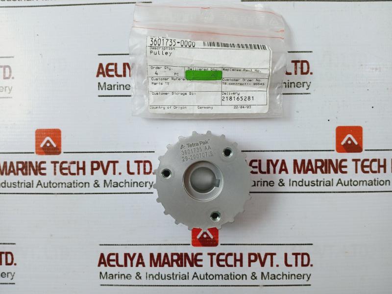 Tetra Pak 3601735 Aa Pulley 3601735-0000, 29-290707/9