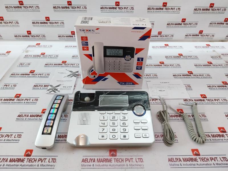 Texet Tx-259 Wired Landline Telephone Set (Display Backlight, Aon/caller Id, Speakerphone, Auto Dial, Thermometer, Date And Time Indication)