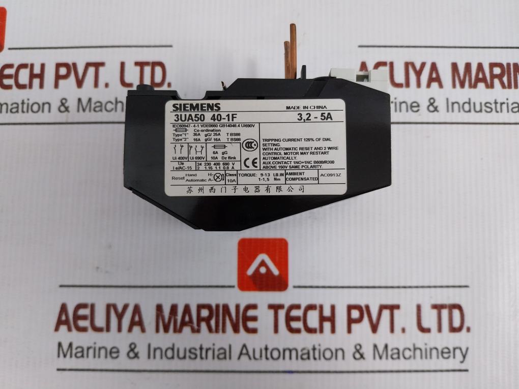 Thermal-Overload-Relay-Class-10A-B600-R300-690V-Siemens-3Ua50-40-1F-208946-7