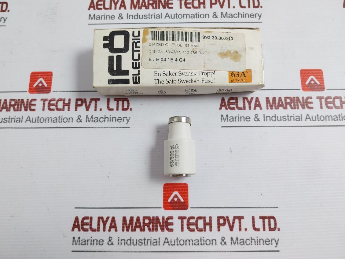 Time Lag Diazed Fuse Link By Ifo Electric Cee16 - 63A 500V (1 Box = 5 Pcs)
