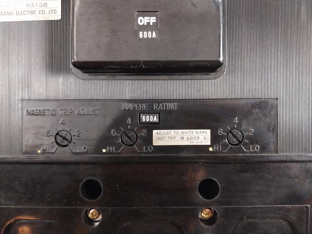 Tl-600 Terasaki Electric Circuit Breaker 200-480V 50/60Hz