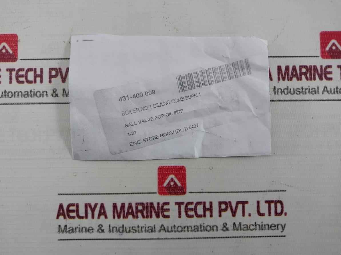 Tlv 45K 20A Ball Valve For Oil Side Of Boiler