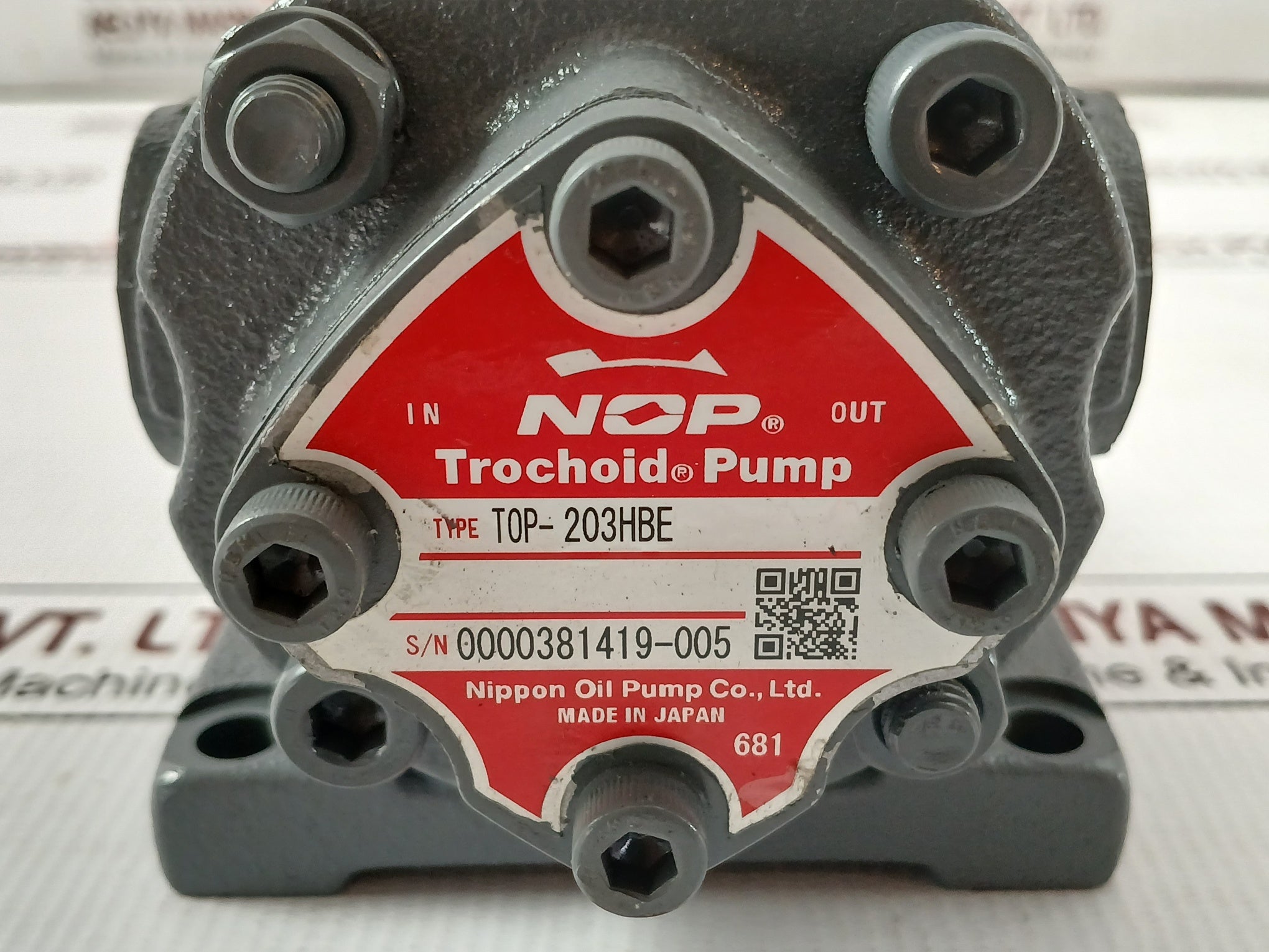 Top-203Hbe Nippon Oil Pump Trochoid Pump