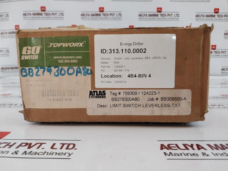 Topworx 73-1352T-b15 Limit Switch Leverless 120Vac/24Vdc Bb279300A8