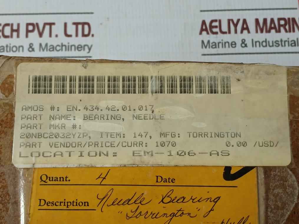 Torrington 20Nbc2032Yzp Needle Roller Bearing Used
