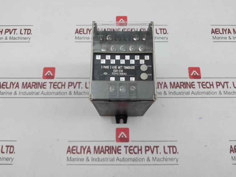 Toyo Keiki 3 Phase 3 Wire Watt Transducer Egm-23A