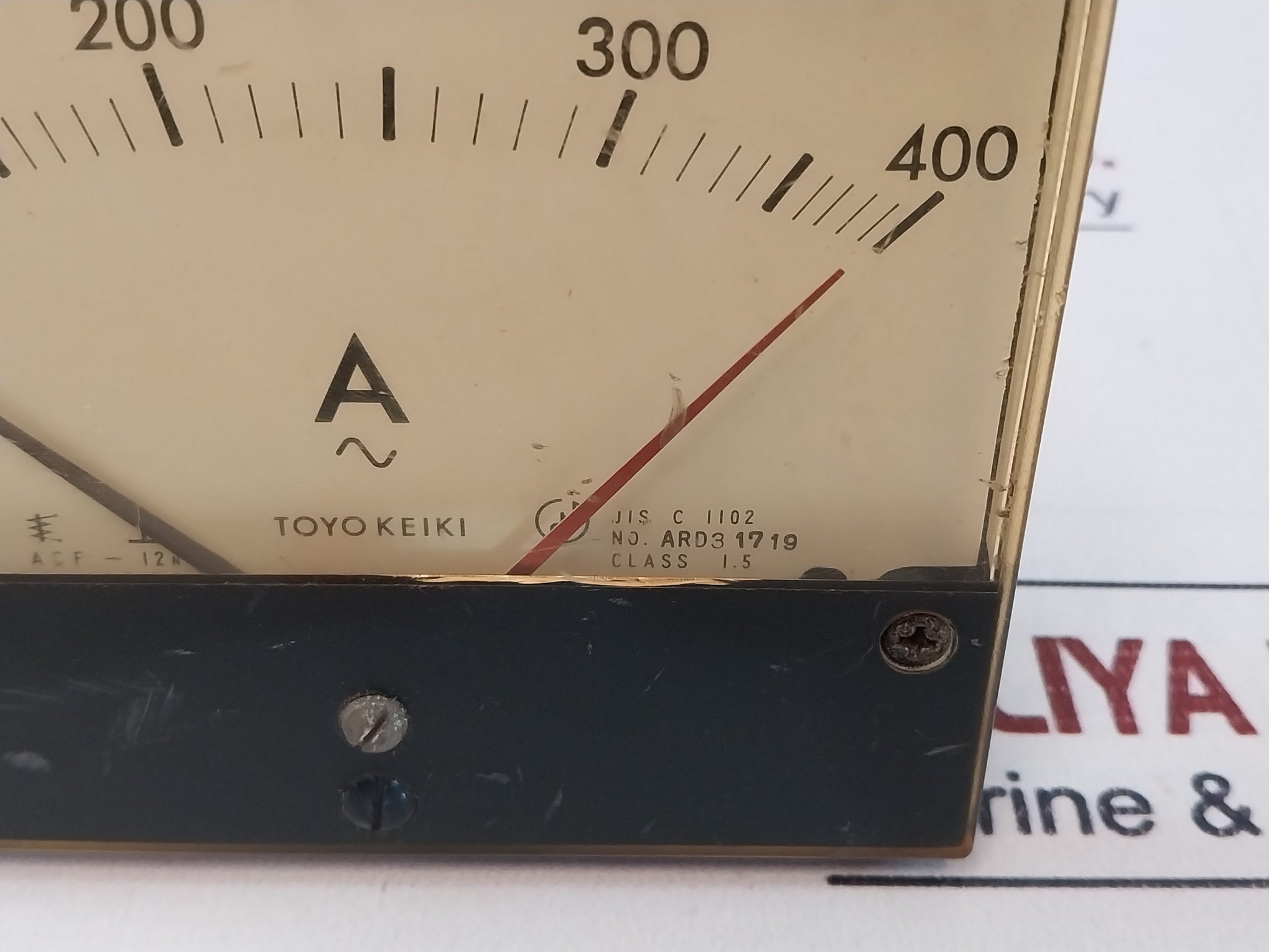 Toyo Keiki Acf-12N Ammeter 0-400 A~