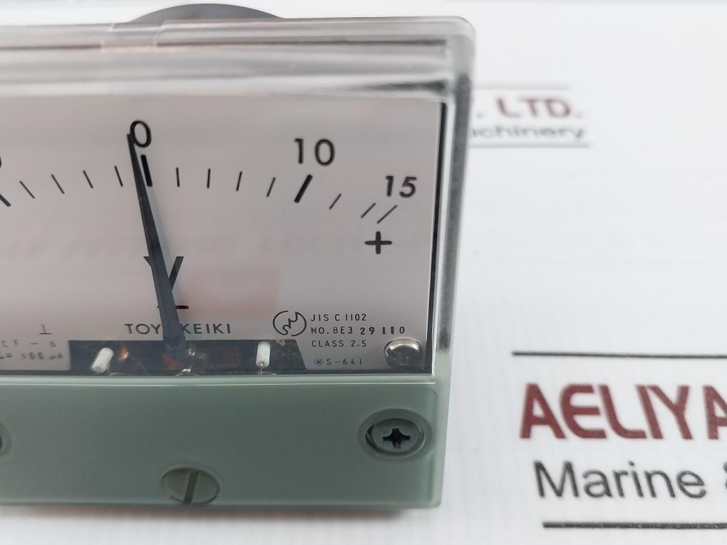 Toyo Keiki Dcf-6 Analog Panel Meter -15V To 0 To +15V 100Ua Jis C 1102
